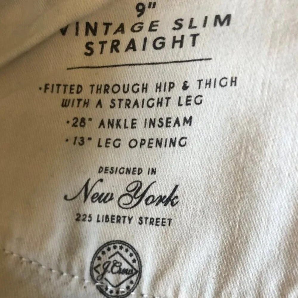 Re-Imagined by J. Crew vintage slim straight jeans sz 37